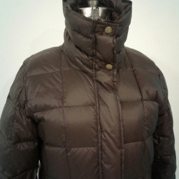 RALPH LAUREN polo Puffer Down Jacket Womens Size S/M Brown Snap Full Zip - Picture 3 of 8